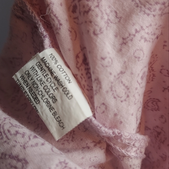 Izod Cotton Light Purple Button Front Size Medium Top - Picture 7 of 7